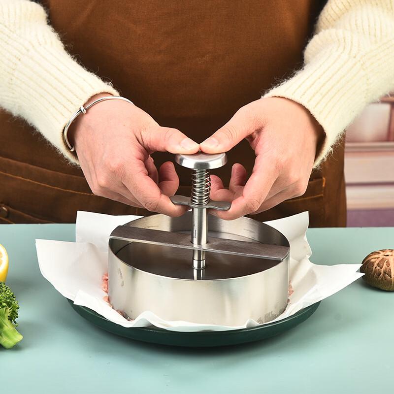 ZISIZ Stainless Steel Meat Press & Burger Patty Maker