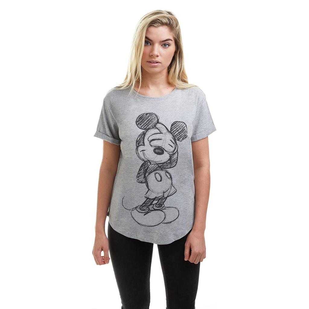 Disney Dámské/Dámské plaché tričko Mickey Mouse Heather