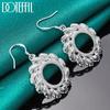 925 Sterling Silver Round Wind Wheel Pendant Earrings, Fashionable Jewelry