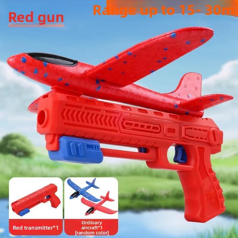 Internet celebrity explosion ejection foam plane handheld launch gunner throwing children flying outdoor sports toys