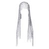Luxury Rhinestones Hair Jewelry With Dramatic Fringe Design Crystal Beaded Bridal Headband Accessory For Women