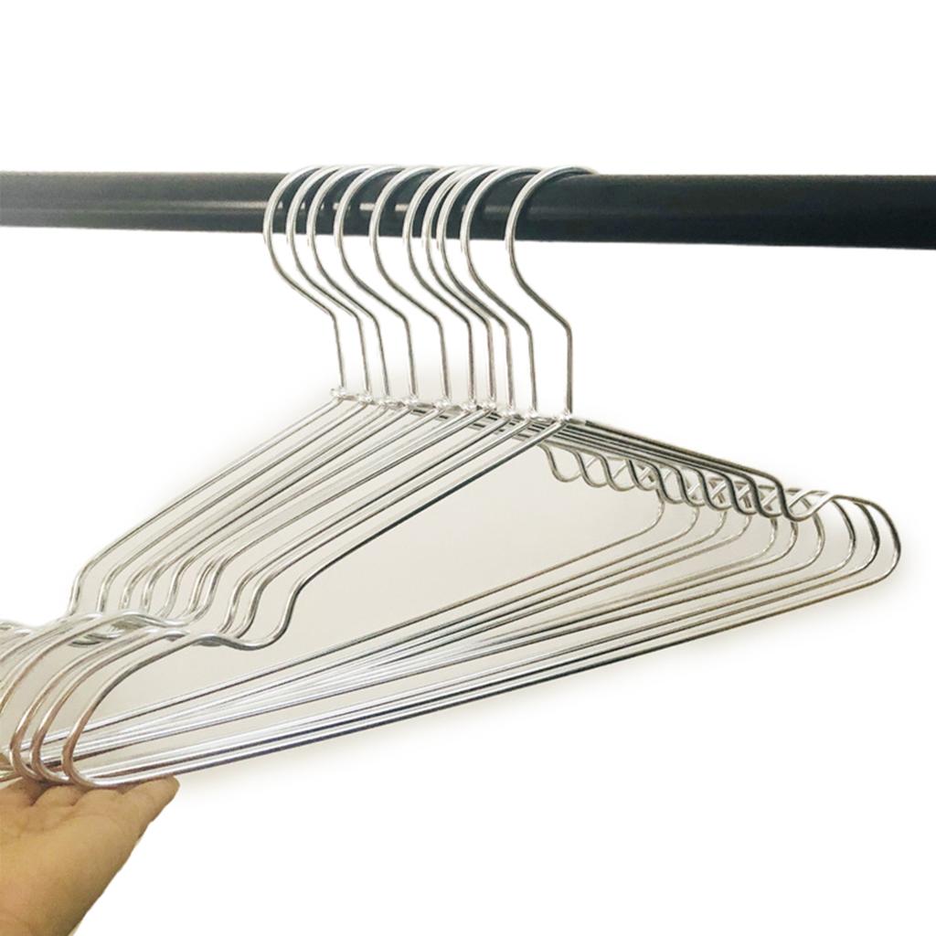 10pcs Silver/Gold Hanger For Clothes Aluminum Alloy Durable Clothes Hanger For Coats Skirts Pants Dress