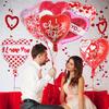 10pcs Random Love Valentine's Day 18-inch Foil Heart-shaped I Love You Balloon Set For Wedding Engagement Party Decoration