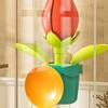 Blooming Sunflower Water Sprinkler Bath Toy for Toddler Enhancing Hand Eye Coordination Sensory Bathtub Shower Toy