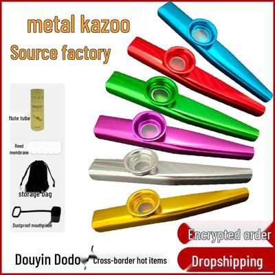 Metalowe Kazoo Instrument Muzyczny Prezent Transgraniczny Trąbka Saksofon Membrana