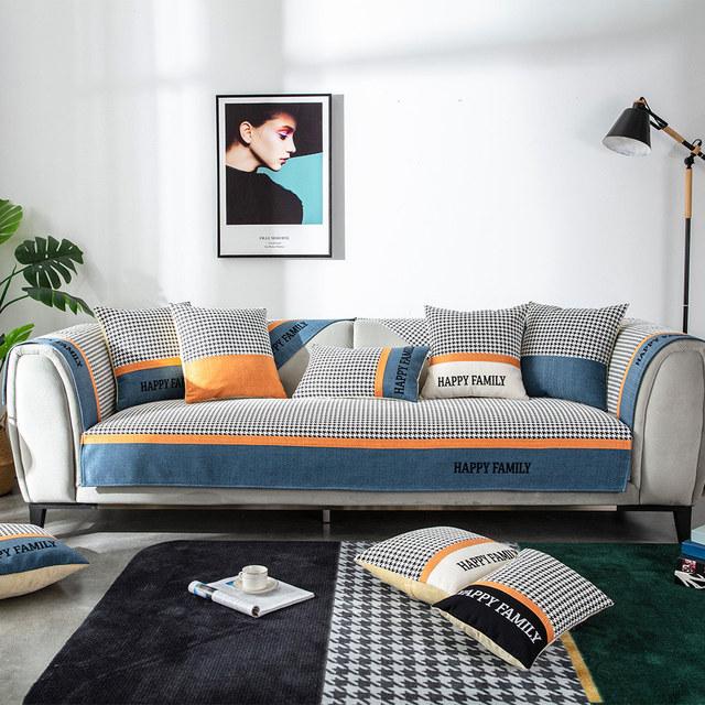 Husă de lux pentru canapea din chenilă cu carouri, 3 locuri, antiderapantă, patchwork jacquard, husă pentru canapea, fotoliu rabatabil, protector de mobilier în formă de L