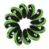 12Pcs Putter Head Covers Blade Golf Club Headcovers Neoprene Protective Jacket for Training Daily UseGreen