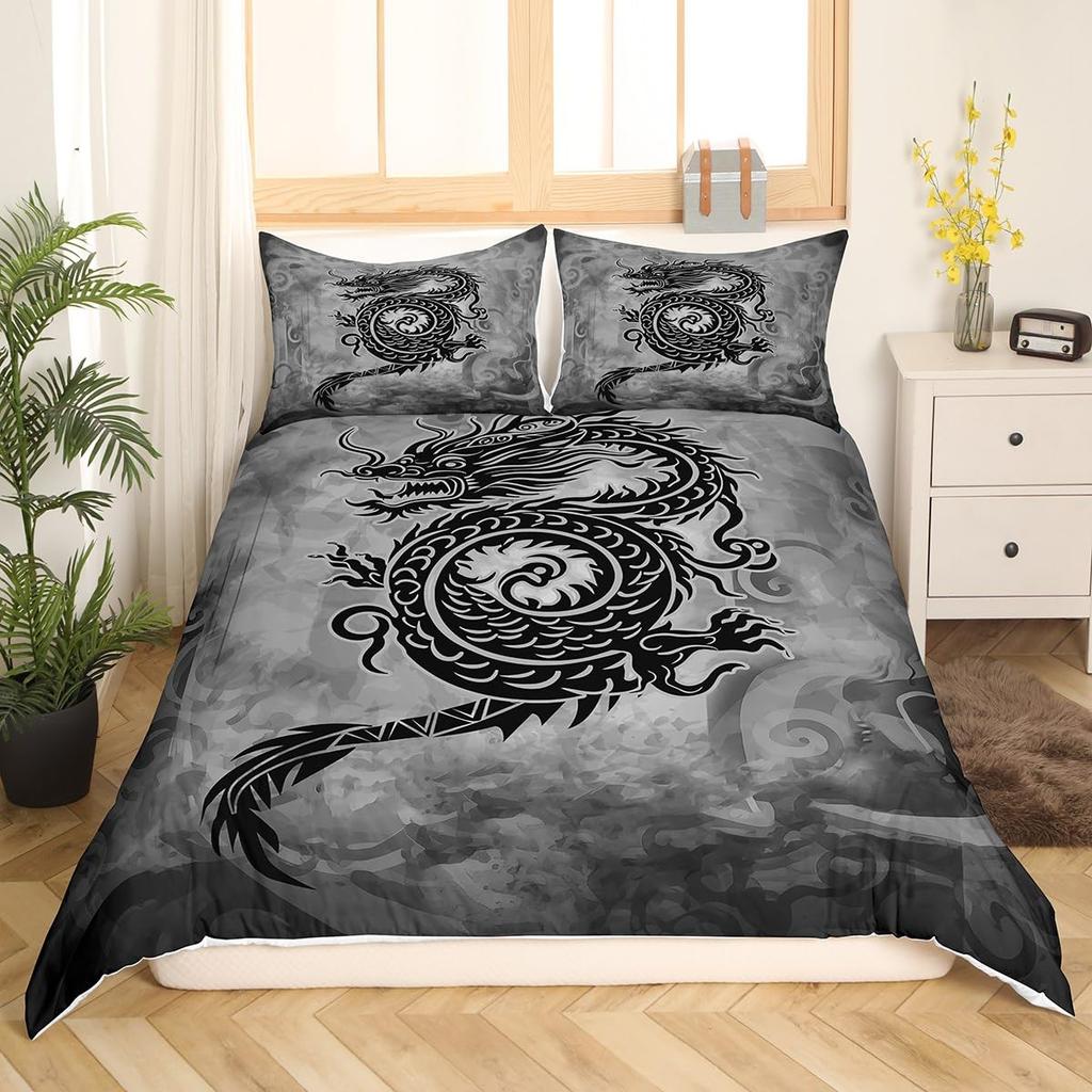 Chinese Style Duvet Cover Sets for Kids Teens Adults Lightweight Quilt Covers Chinese Culture Bedding Set Bedroom Decor No Quilt