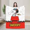Snoopy Cartoon Dog Pilot Blankets Fleece All Season  Multi-function Lightweight Throw Blanket for Bed Office Bedding Throws