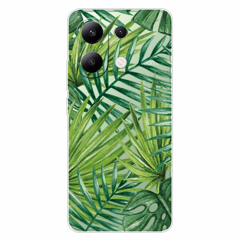 For Xiaomi Redmi Note 13 4G Case TPU Clear Soft Cute Girl Paint Cover For Redmi Note 13 4G Case Note13 Transparent Silicone