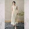 JK&JS Tencel Jacquard Embroidered New Chinese Style Vest Dress