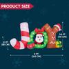 Joyfy 8 ft Long Christmas Inflatable Decoration Blow Up Joy with Santa Build-in LEDs for Christmas Outdoor Inflatable Decoration