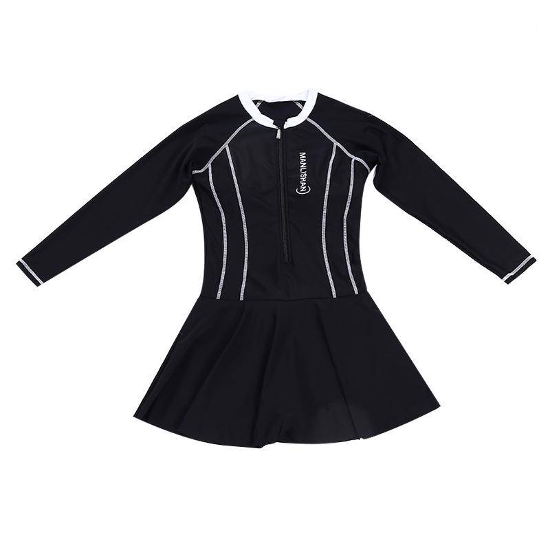 Women's Long Sleeve Skirt Style One-Piece Slimming Surf Suit