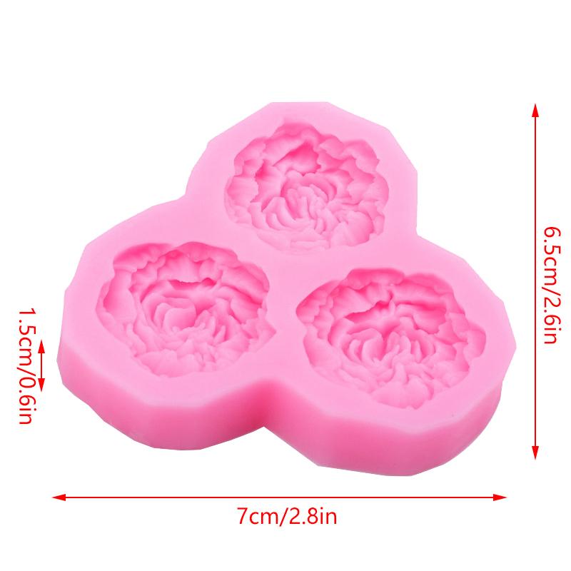 3D Flower Cake Mold Peony Flower Silicone Mold Cake Candy Baking Mold Chocolate Ice Cube Mold Kitchen Dessert Baking Tool