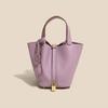 2025 Trending Women's Genuine Leather Cowhide Bucket Bag: Versatile, Top Layer Vegetable Tanned Handbag