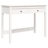 VidaXL Bureau avec tiroirs Blanc 100x50x78 cm Bois massif de pin 824644
