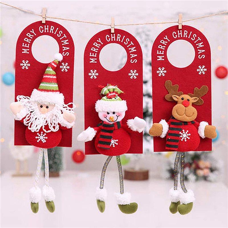 6X Door Hanging Christmas Decor Clothes Rack Christmas Ornaments Xmas Door Ornaments Xmas Tree Hanging Pendant