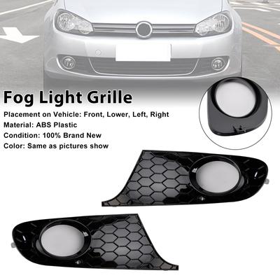 2 buc grilă protectoare pentru proiectoare de ceață 5K0853666 compatibil cu VW MK6 Golf Jetta 2009-2013