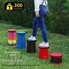 Collapsible 3-Buckle Telescopic Camping and Fishing Stool - Portable & Lightweight Rainbow Design
