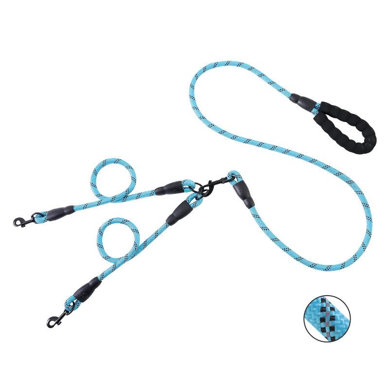 New Spot Pet Lead Dog Rope, Golden Hair Traction Wear-resistant Multi-head Dog Rope One Drag Two One Drag Three Traction Rope
