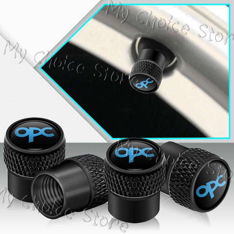 4Pcs OPC Line Emblem Metal Car Tire Valve Caps Wheel Stem Air Dust Covers For Opel Vauxhall Astra G H J K F Corsa Mokka Zafira
