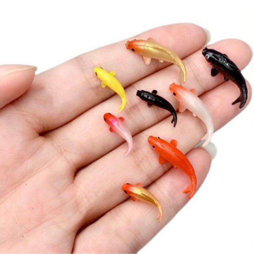 5Pcs PVC Mini Goldfishes Models Modeling 3D Mini Fish Modeling Filler  Home Desk