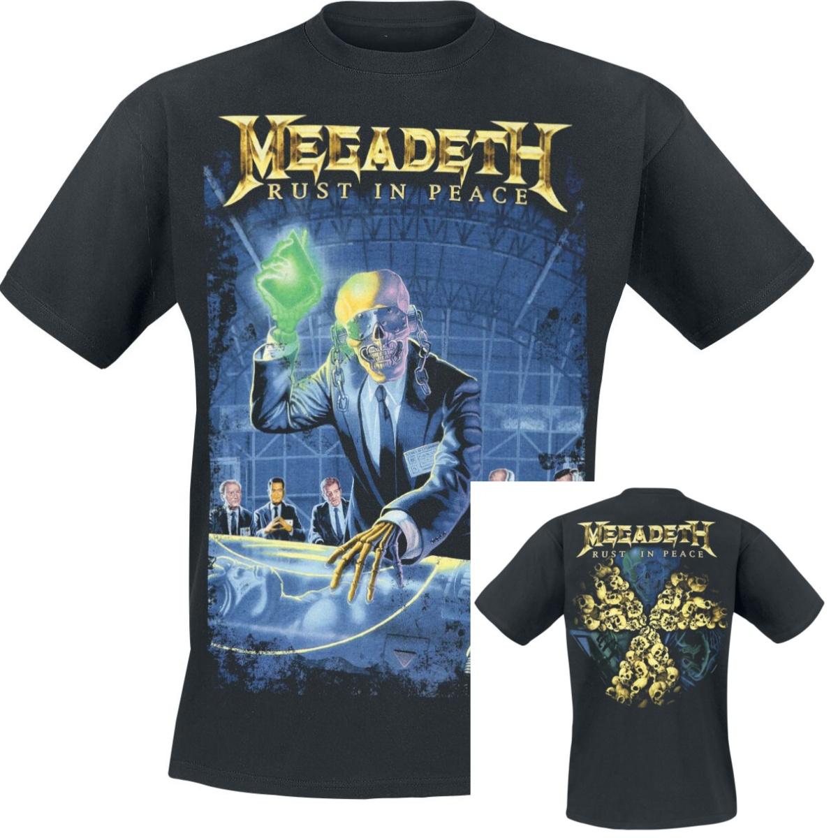 Rip Nuclear Logo Megadeth 3D Printed T-shirt Retro Metal Rock Band Pattern Top Summer Fashion Casual Short Sleeve Street Wear M