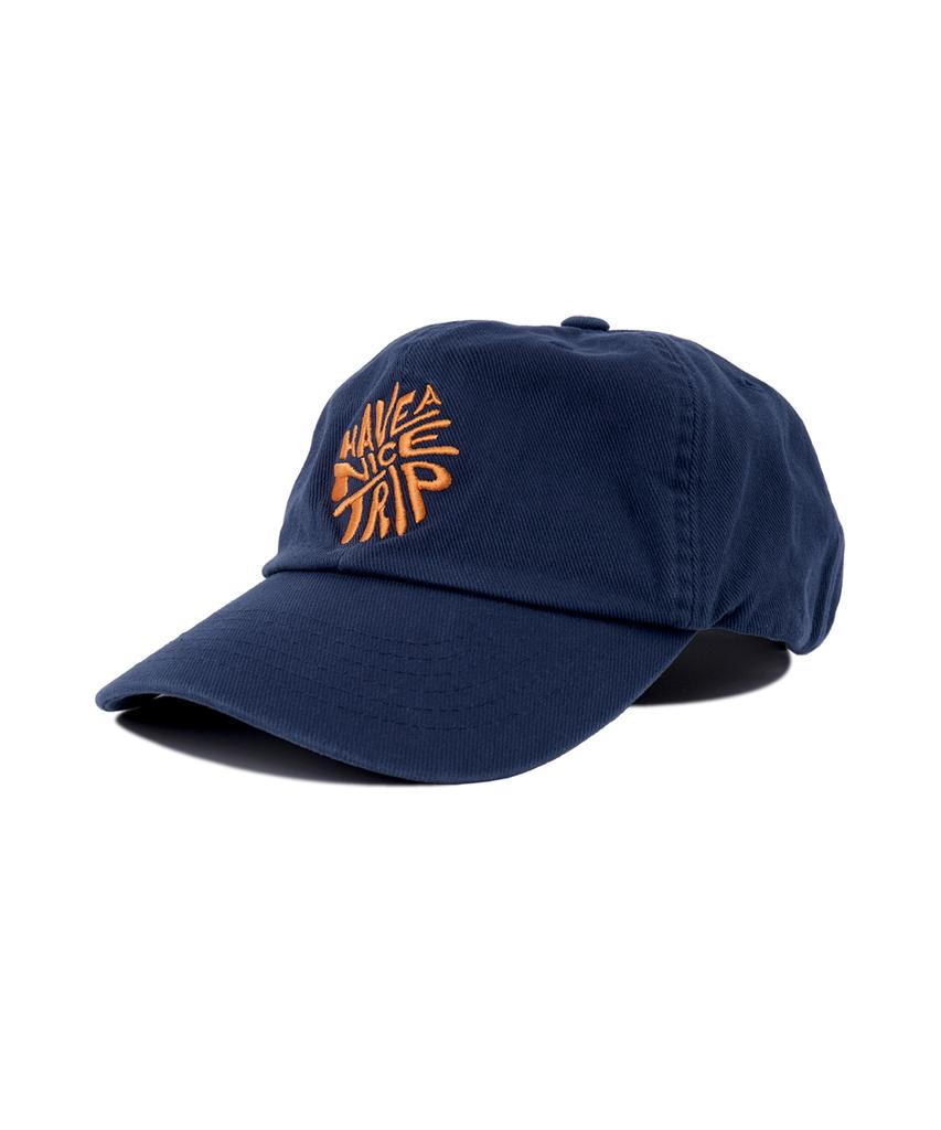 HELLO SUNRISE Hnt Swirl Logo Ball Cap_Deep Blue