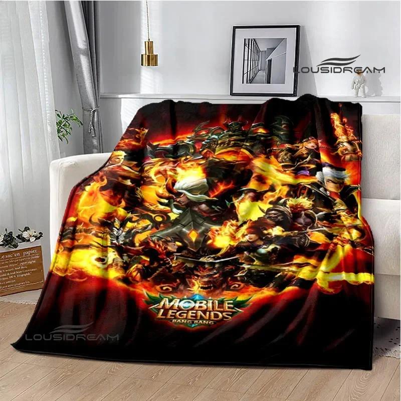 Mobile Legends Bang Bang Cartoon Printed Blankets Fashion Warm Flange Blanket Home Travel Blanket Bed Linings Birthday Gift