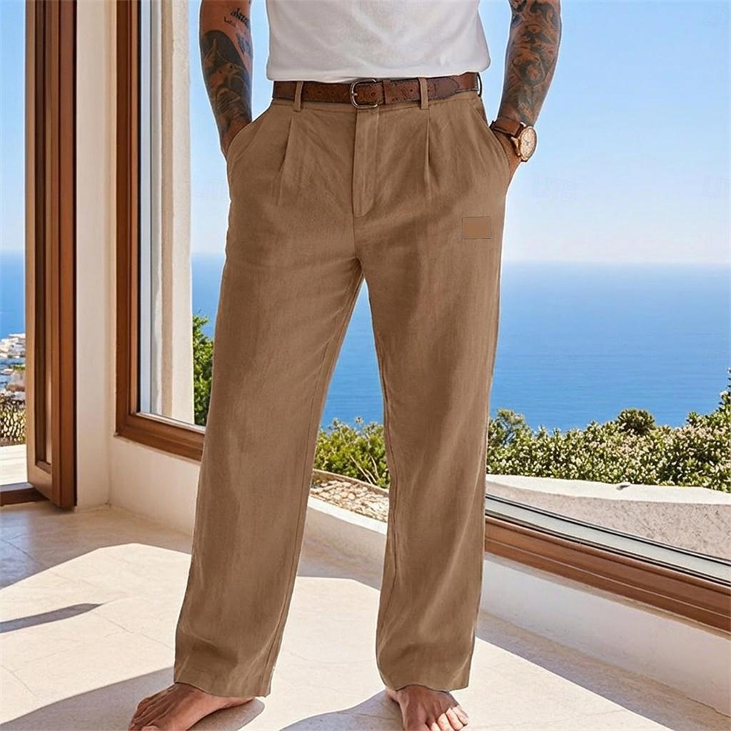Men's Sports And Leisure Cropped Straight Leg Pants