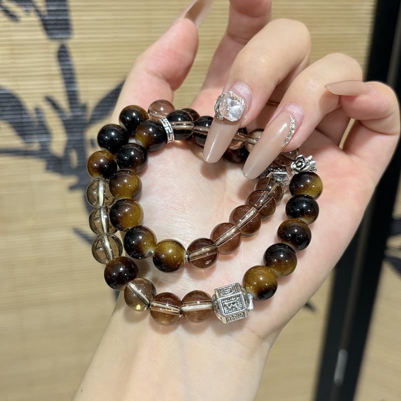 Cai Tiger Eye Stacked White Bracelet Niche Design for Girlfriend's Valentine's Day