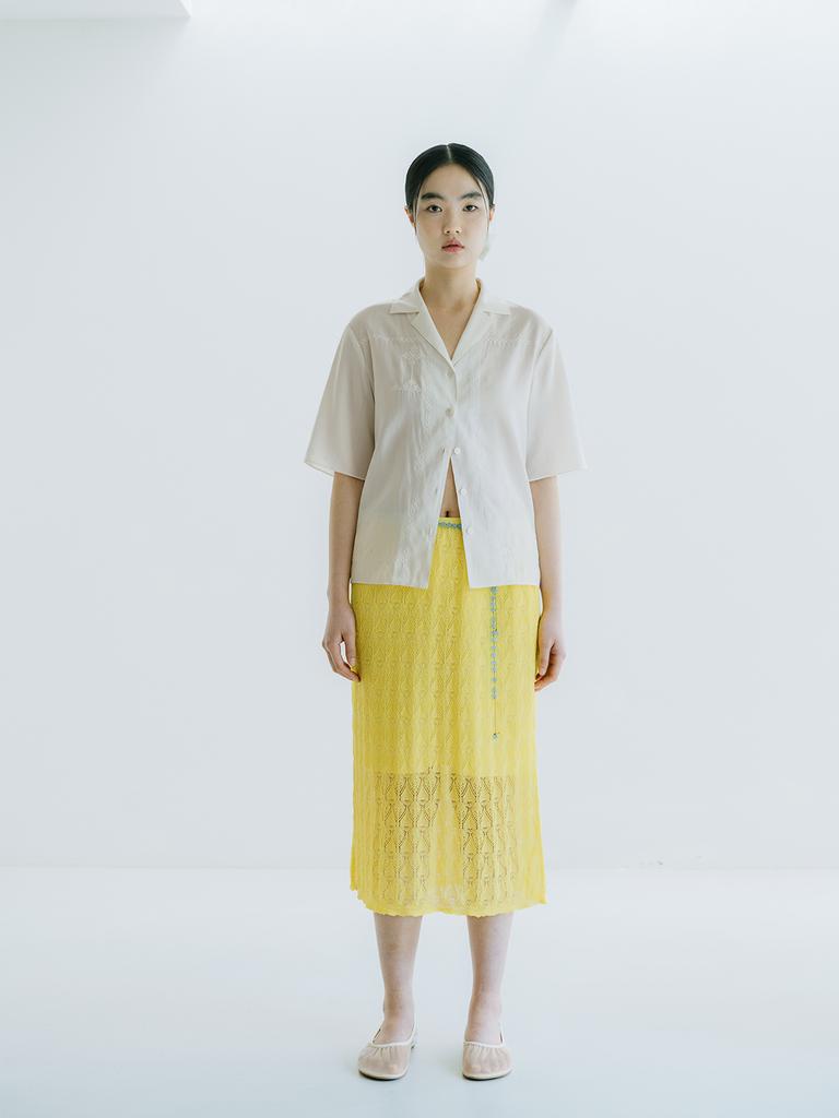 Reply Viscose Blended Lace Layered Skirt