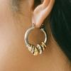 Two Tone Titanium Steel Earrings For Women Hypoallergenic Luxury Fade Resistant Finish Jewelry Gift
