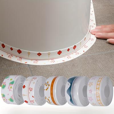 1 Roll Cartoon Caulk Strip, Decorative Self Adhesive Caulk Tape, Caulking Sealing Tape, For Kitchen Countertop Sink Bathtub Bathroom Shower Toilet,