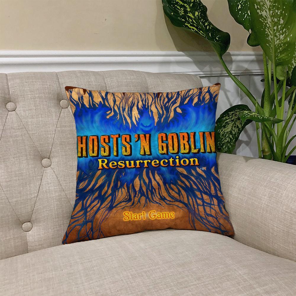 cushion cover N G-Goblins Square Sofa Game Cushion Cover Casual Skin-Friendly G-Ghosts Comfortable Pillow Cover