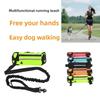 Hands-Free Dog Running Leash Elastic Waist Belt with Storage Bag Nylon Traction Rope Reflective Buckle Pet Walking Supply