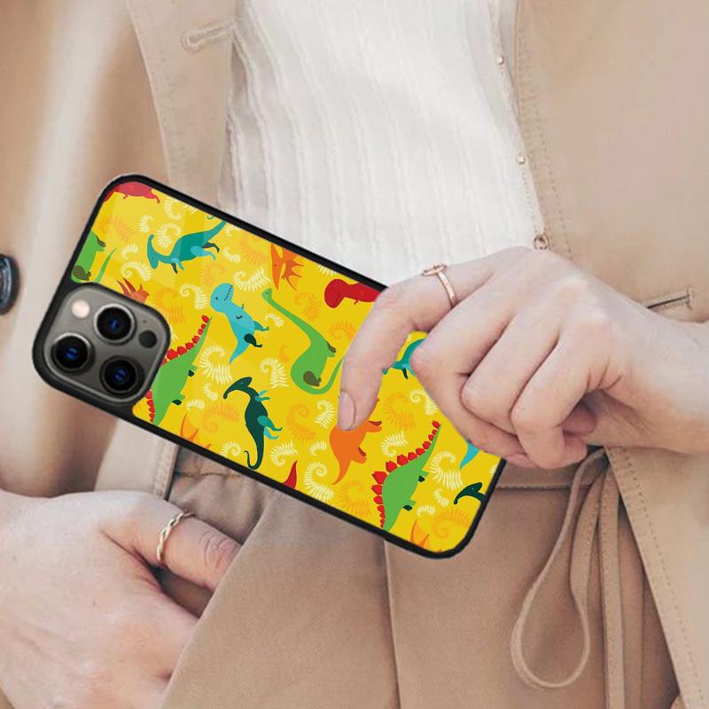 Dinosaur pattern Magnetic Phone Case For APPLE iPhone 17 Air 16 14 13 12 Pro Max 15 Plus Wireless Charge With MagSafe Cover