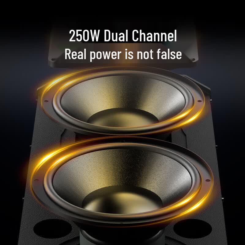 SANSUI T26 Dual 6.5-inch Outdoor KTV Trolley Speaker with Mics (CN Version)