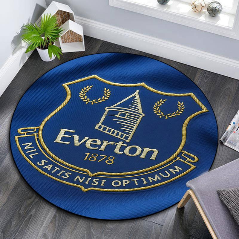 Everton FC Pattern Round rug,Carpet Rug for Living Room Bedroom Playroom ,Non-slip Floor Mat,Holiday Gifts and Birthday Gifts.