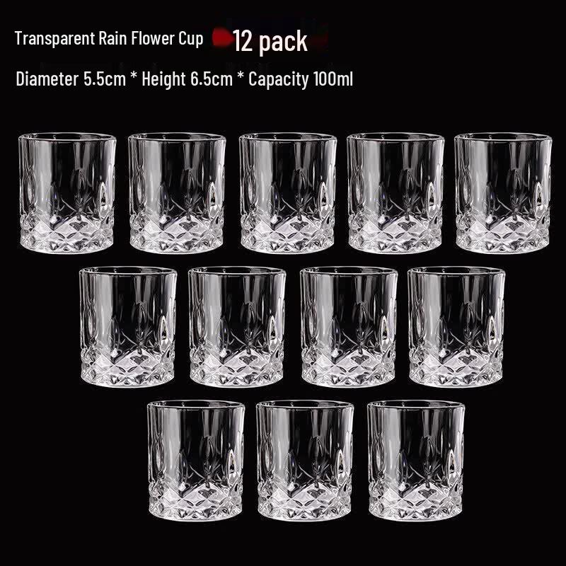 Premium Gold-Rimmed Crystal Glass Liquor Cup Set