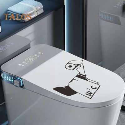 Holding Roll Paper Toilet Sticker Waterproof Removable Self-adhesive PVC Living Room Bathroom Wall Art Toilet Seat Lid Decoration Decal