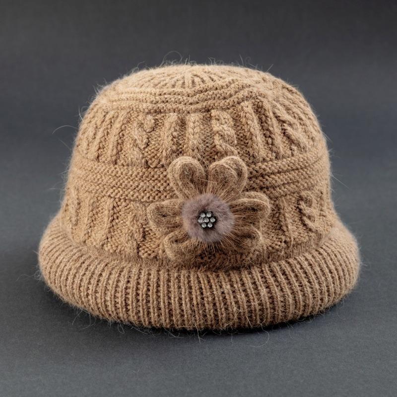 Women S Winter Warm Knit Scarf Hat Set For Middle Aged Moms