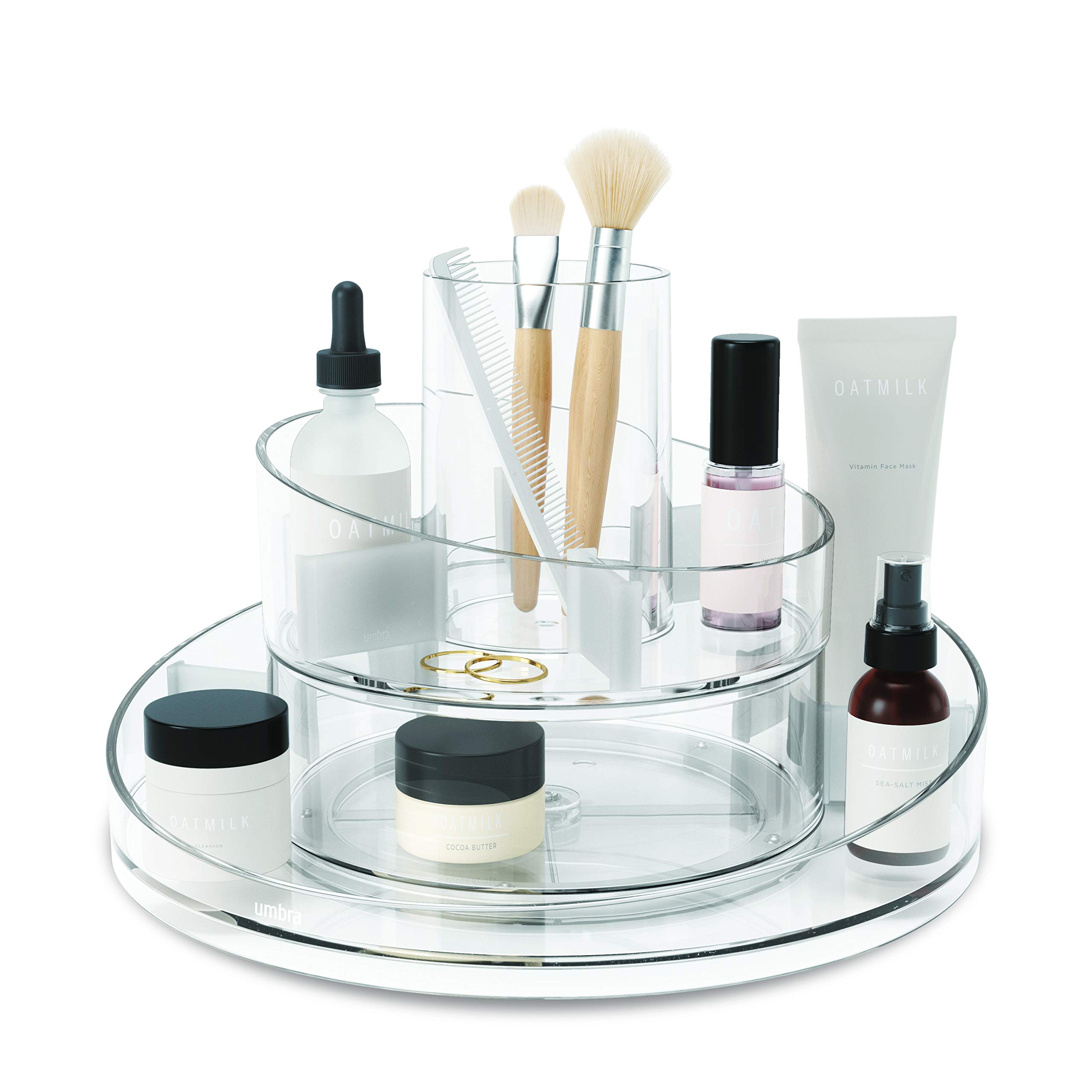 

Umbra Cascada Cosmetic for and 25cm W x 25cm D x 17cm Clear Organizer, Acrylic, Rotating, Cosmetics, Jewelry, Makeup, H, (Product Code 21016325165)
