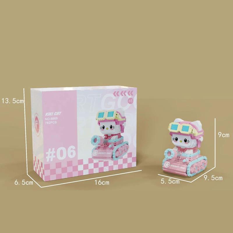 Building Blocks Kuromi Mymelody Pompom Purin Cinnamoroll  Assembled Model Children's Toys Birthday Gift