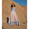 European, American Summer Positioning Digital Printing Off-the-shoulder Seaside Vacation Style Suspender Dress D01