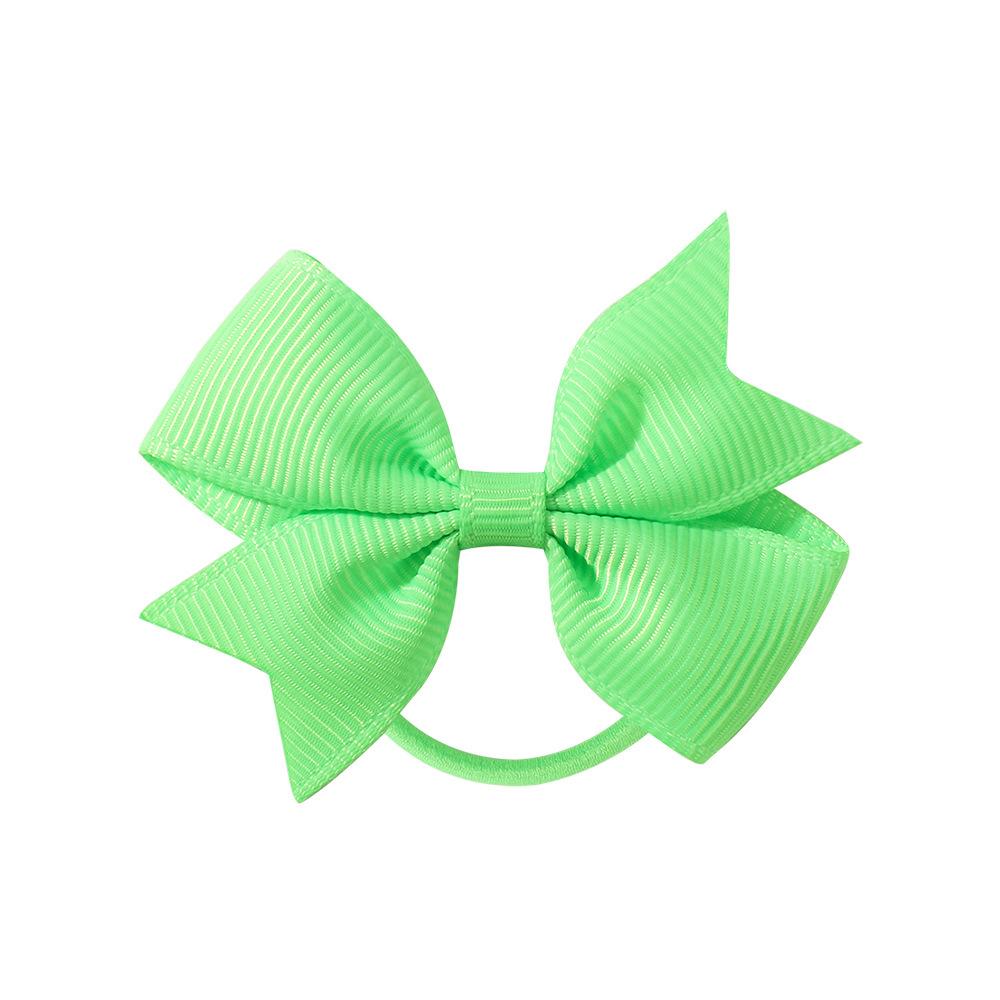 Children'S Versatile Xiaoqi Small Bow Solid Color Rubber Band Hair Band Baby Headgear Girls Hair Accessories 028