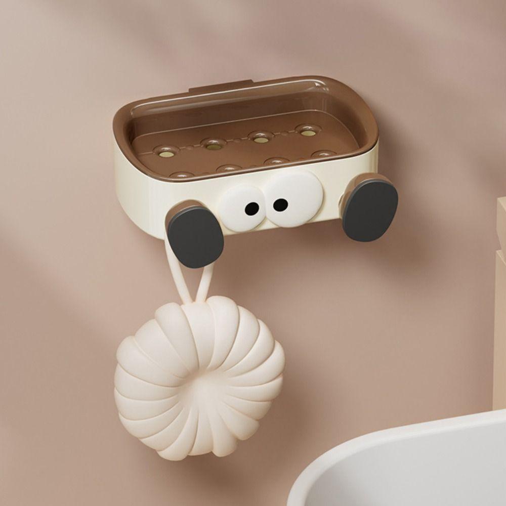 

Wall Mounted Soap Dish Self Draining Soap Container Durable Soap Storage Rack Bath