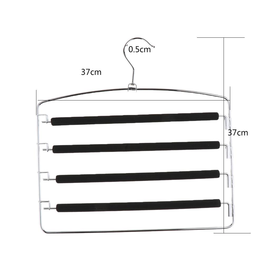 Buy Multitiers Foam Cushioned Pants Hangers Closet Organizer Purple at