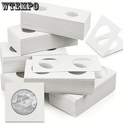 200PCS Premium Cardboard Coin Holders 4 Sizes for Perfect Fit Durable Storage Display Perfect for Coin Collectors and Organization Protect Paper Card