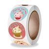 100-500 Stück Aufkleber Stilvolle Donut-Aufkleber 8 Designs Lecker aussehende Handgemachte weiße Etiketten-Aufkleber für Kuchen Brot Backen